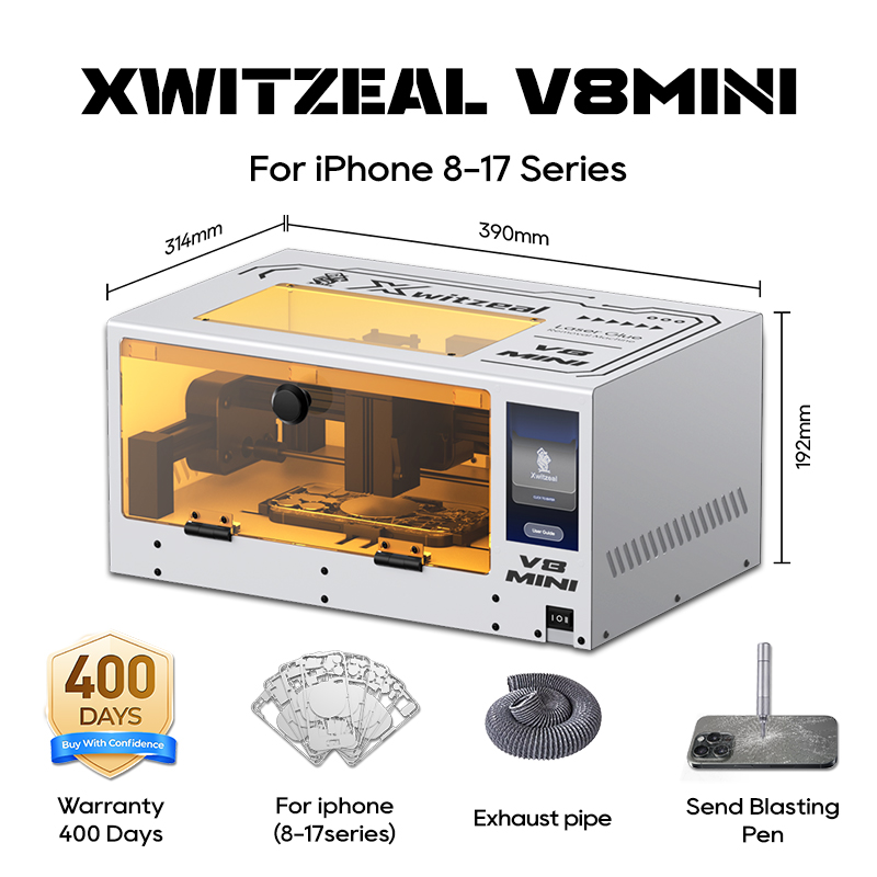 Phone Repair Kit - Xwitzeal ® V8 MINI Laser-Klebstoffentfernungsmaschine für
