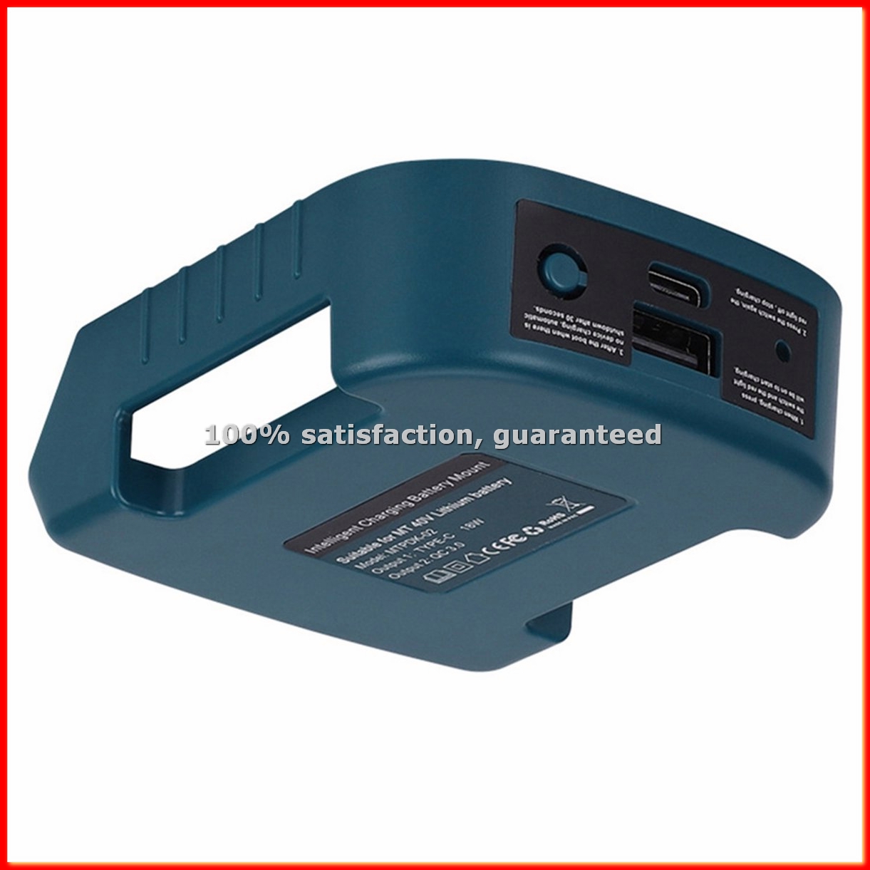 Type C Adapter - Für 40-V-Li-Ion-Akku mit USB mit Typ-C-Akkuhalter,