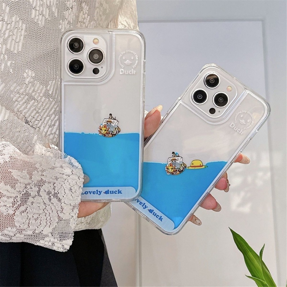 Phone Accessories Icon - Kreative schwebende Flüssig-Treibsand-Schutzhülle aus transparentem Acryl