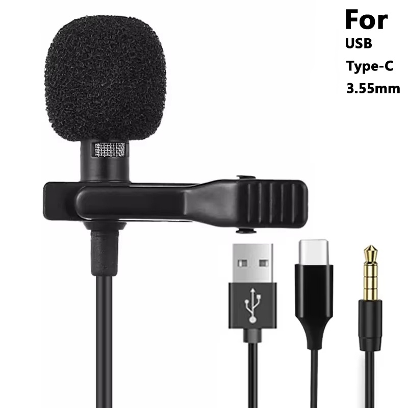 Type C Adapter - 3,5mm Mini Tragbare Lavalier-mikrofon Für PC