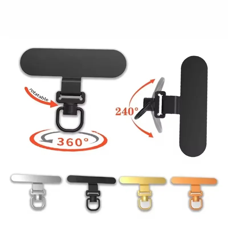 Phone Accessories Ring Holder - 360° Drehbarer Telefon-Lanyard-Clip aus Edelstahl mit