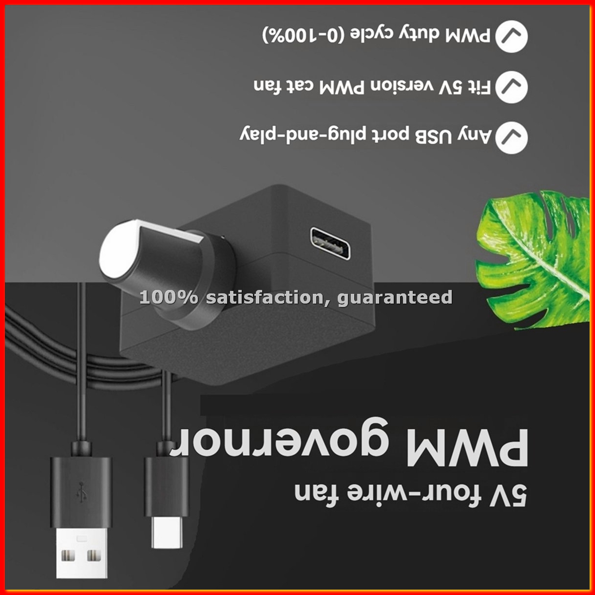Type C Adapter - PWM-Drehzahlregler 5V 4-Pin PWM-Lüftersteuerung USB TYPE-C