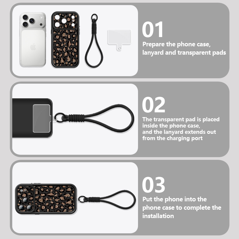 Braune Leopardenmuster-Handyhü – Lanyard Phone Strap Bewertung und Preis