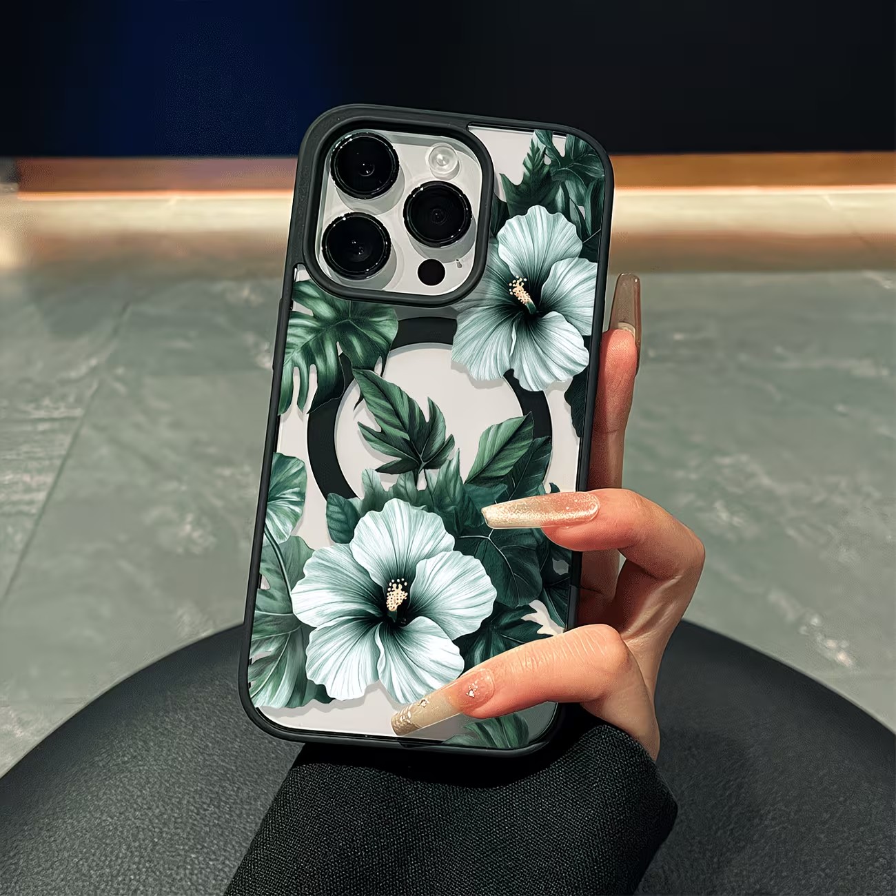 Grüne Blumenmuster Handyhülle  – Phone Accessories Magnetic Bewertung und Preis